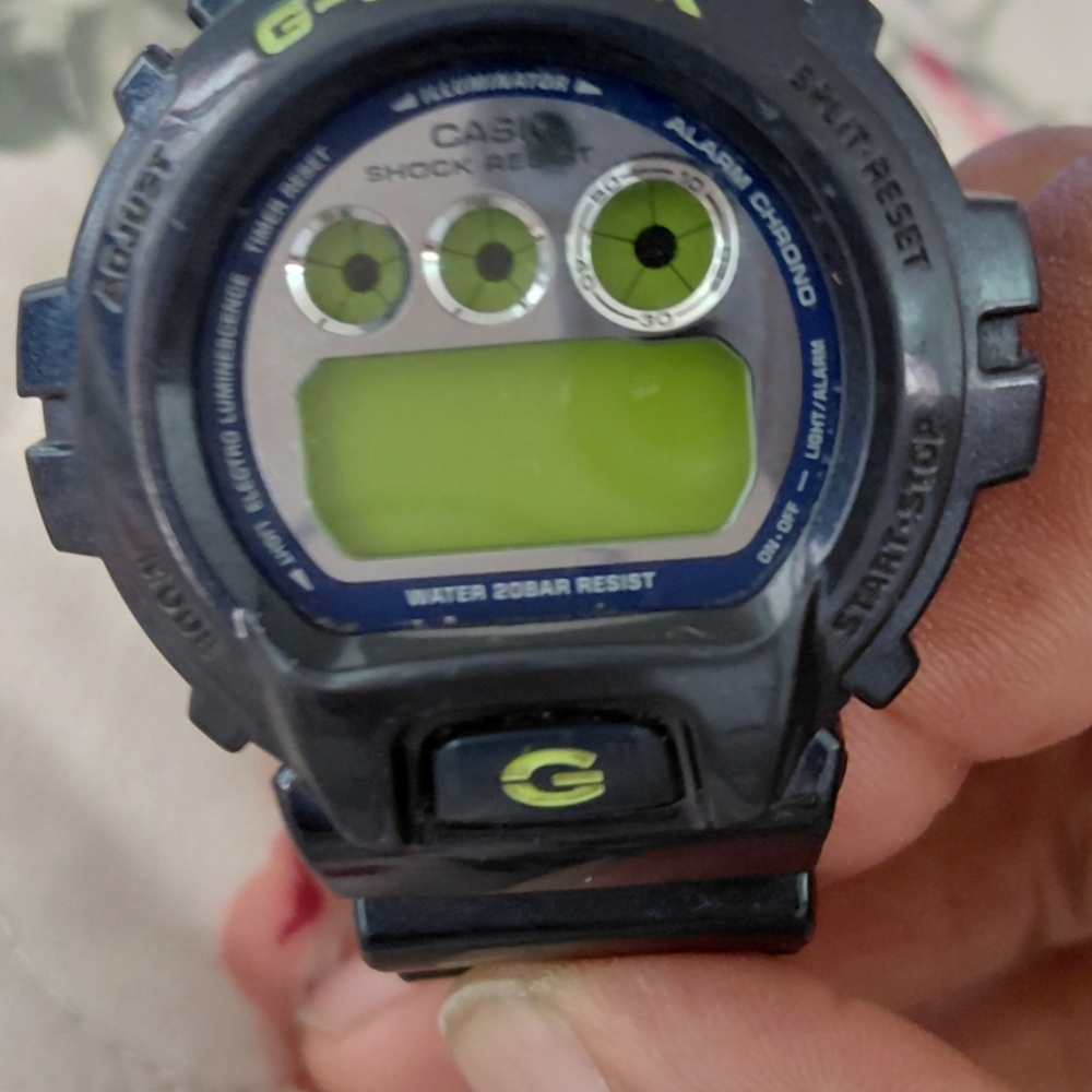 Casio G-Shock Blue and Green Digital Watch